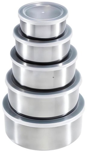 Pronett XJ5269 Stainless steel bowls set of 5 - Bowl Set - Main image