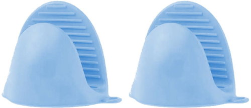 Verk Silicone potholder 2 pcs, blue - Oven Mitt - Main image