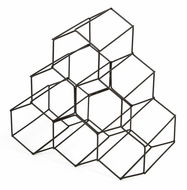 Stojan na víno Compactor Hexagon Stojan na víno, na 6 lahví, matná ocel, šedý - Stojan na víno