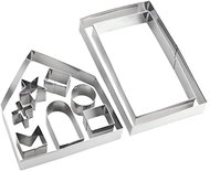 Ruhhy 22905 Set of 3D gingerbread house punches - Cookie Cutter