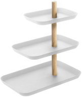 Tiered Stand Yamazaki 3 tier rotating bowl stand Rin 1581, white - Etažér