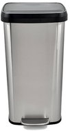 Houseland Waste bin with lid Pago 68 l silver - Rubbish Bin