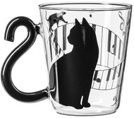 Alum Glass mug cat with tail 300 ml - Mug