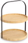 Tiered Stand ZELLER Extractor round bamboo, 25 × 25 × 33 cm, black - Etažér