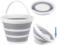 MAXXX Foldable silicone bucket 10 L, white-grey - Bucket