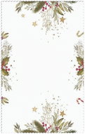 Ruhhy 26378 Christmas tablecloth 220 × 140 cm, white with print - Tablecloth