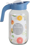 DOCHTMANN Glass pitcher with lid 1,5 l, mix of colours - Pitcher