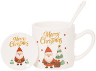 eCa KB20WZ2 Vánoční keramický hrnek se lžičkou a podšálkem, 400 ml - Hrnek