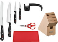 Wüsthof Blok se 4 noži, nůžkami, brouskem a prkýnkem - Sada nožů