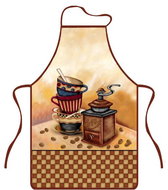 Euromat Kitchen apron Coffee grinder brown - Apron