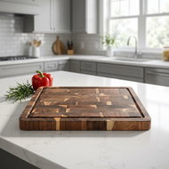 Ruhhy 26924 Cutting board with wood block 43 × 33 cm, acacia wood - Cutting Board