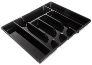Ruhhy 24748 Plastic adjustable kitchen drawer organizer, black - Cutlery Tray