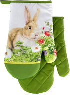 Euromat Pot holder with magnet and loop 2 pcs - Easter bunny - Oven Mitt