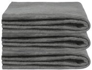 Ruhhy 27207 Microfibre towels for windows 30 × 40 cm, 3 pcs, grey - Microfiber Cloth