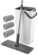 Ruhhy 27231 Double-chamber mop 8,5 l, 3× cloth, white-grey - Mop