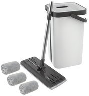 Ruhhy 27232 Double-chamber mop 11 l, 3× cloth, black and white - Mop
