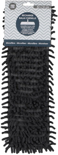 DOCHTMANN Microfibre replacement with fringe for telescopic mop, dark blue - Floorcloth - Main image
