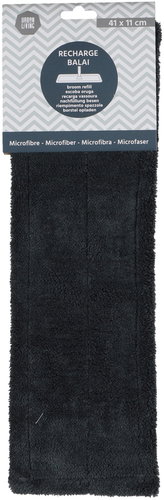 DOCHTMANN Microfibre replacement for telescopic mop, black - Replacement Mop - Main image