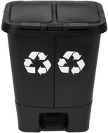 MULTISTORE MO-40C-1-K Double-compartment waste bin 40 l, black - Rubbish Bin