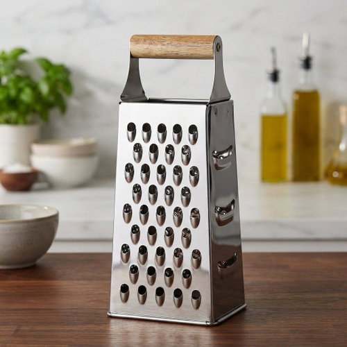 DOCHTMANN grater with wooden handle 10,5 × 25 × 8 cm - Grater - Main image