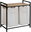 678301 Laundry basket with shelf, double compartment, 80 l, beige