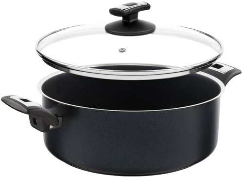 KOLIMAX COMFORT BLACK Spit pan with lid 26 cm 4,5 l - Pot - Main image