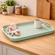 KESPER Serving tray plastic non-slip green 41,5 × 28,7 × 4,5 cm - Serving Board