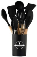 RealG RC-K-737 Sada kuchyňského náčiní, silikon/dřevo, 12 ks - Kitchen Utensil Set