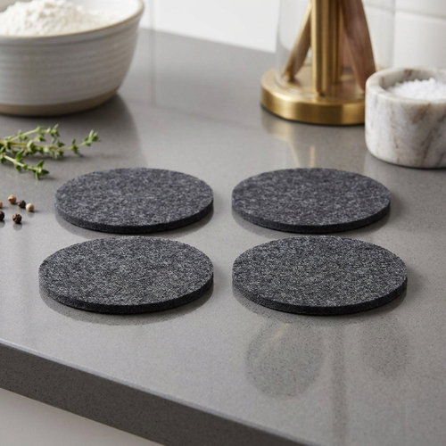 DOCHTMANN Coasters 4 pcs, diameter 10 cm, felt - Coaster - Main image