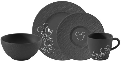 Villeroy & Boch Breakfast set from Manufacture Rock collection - Mickey Mouse 4 pcs - Dish Set - Main image
