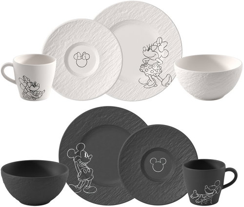 Villeroy & Boch Breakfast set from Manufacture Rock collection - Mickey Mouse 8 pcs - Dish Set - Main image