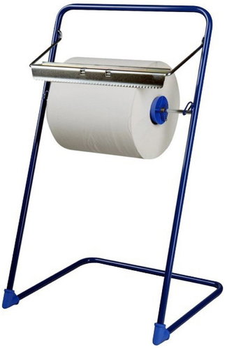 Wimex Standing industrial wipe unwrapper, metal, blue - Kitchen Roll Holder - Main image