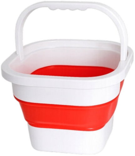 Verk 27715 Foldable silicone bucket 10 L, red - Bucket - Main image