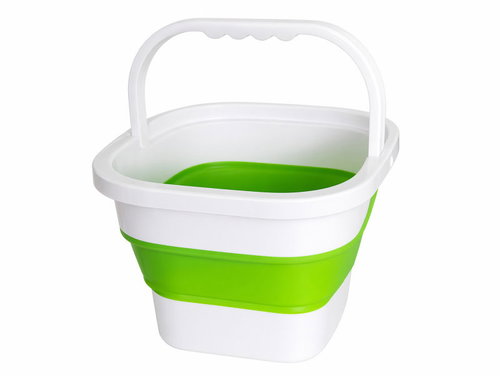 Verk 27716 Foldable silicone bucket 17 L, green - Bucket - Main image