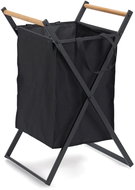 ZELLER Koš na prádlo černý, polyester, kov 36,2 × 35 × 68,5 cm - Laundry Basket