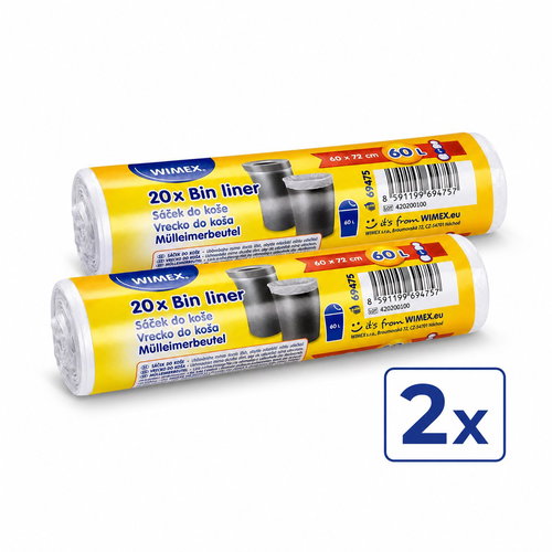 WIMEX Sáčky do koše 60 L, 2 × 20 ks - Bin Bags - Main image