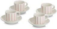 ZELLER Sada šálků s podšálkem 8 ks, porcelán, na espresso, 70 ml - Set of Cups