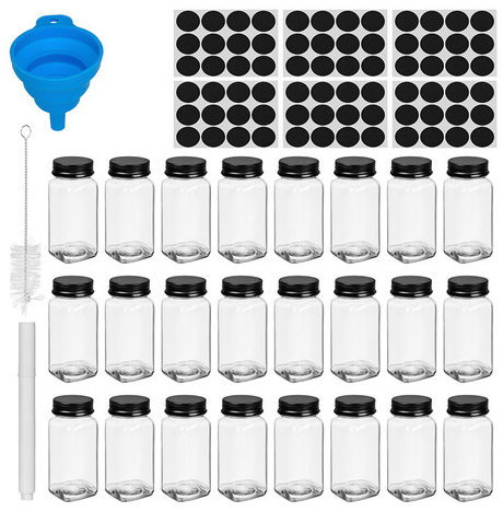 Ruhhy 27829 Sada skleněných dóz na koření 120 ml, 24 ks - Spice Container Set - Main image