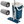 Dual-Chamber Mop, 2× Microfibre Cloth, Blue