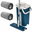 Dual-Chamber Mop, 2× Microfibre Cloth, Blue