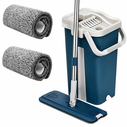 Verk 27509 Dual-Chamber Mop, 2× Microfibre Cloth, Blue - Mop - Main image