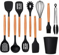 Verk 07510 Kitchen Utensil Set with Stand, 11 pcs, Black - Kitchen Utensil Set