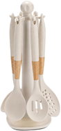 Verk 07508 Kitchen Utensil Set with Stand, 6 pcs, Beige - Kitchen Utensil Set