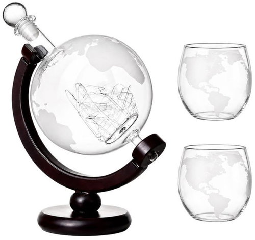 Verk 07468 Karafa Globus s gravírovanými sklenicemi - Carafe  - Main image