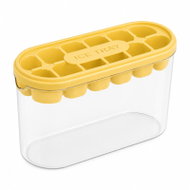 Verk 07447 Silikonová forma na led s víkem a zásobníkem, žlutá - Ice Cube Tray