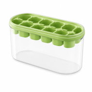 Verk 07447 Silikonová forma na led s víkem a zásobníkem, zelená - Ice Cube Tray