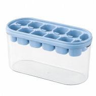 Verk 07447 Silikonová forma na led s víkem a zásobníkem, modrá - Ice Cube Tray