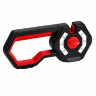 Verk 07493 Brousek na nože a nůžky 6 v 1, černo-červený - Knife Sharpener