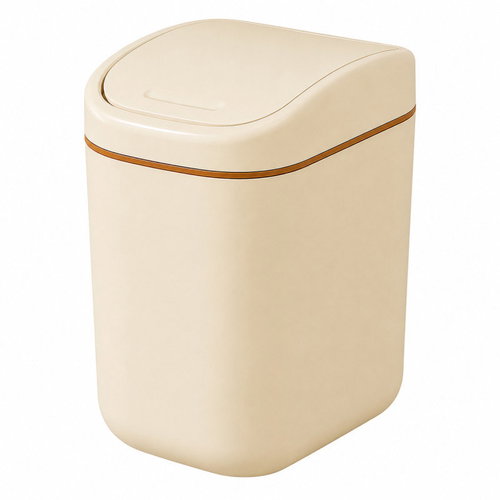 Verk 27674 Mini odpadkový koš s víkem 2 l, béžový - Rubbish Bin - Main image