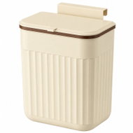 Verk 27672 Závěsný odpadkový koš s víkem 11 l, béžový - Rubbish Bin